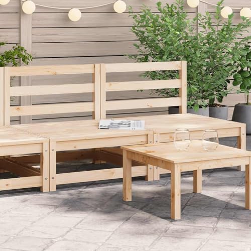 INLIFE Gartensofas ohne Armlehnen 2 STK. 70x70x67 cm Massivholz Kiefer,Möbel,Gartenmöbel,Gartensitzmöbel,Gartensofaelemente,Braun,17.74 KG,837921