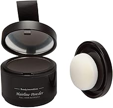 DPISZONE Natural Hairline Powder, Hair Shading Sponge Pen, Hairline Shadow Powder Stick, Quick Root Touch-Up Eyebrow Stamp Root Cover Up Hairline Powder Black Root Touchup (Black)
