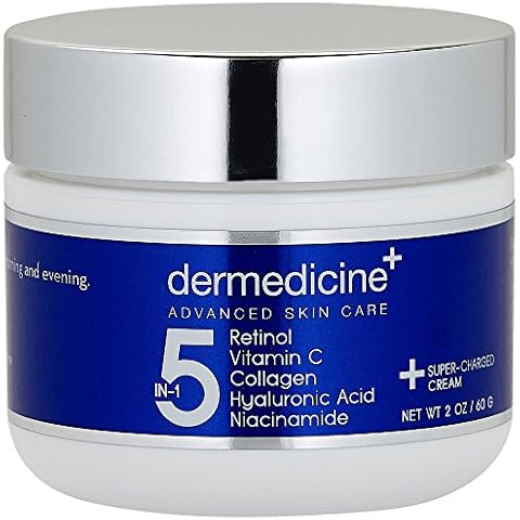 5 in 1 Retinol, Vitamin C, Collagen, Hyaluronic Acid and Niacinamide | Potent Face Cream Fine Lines and Wrinkles and Reduce Appearance of Dark Spots 2 oz Cover