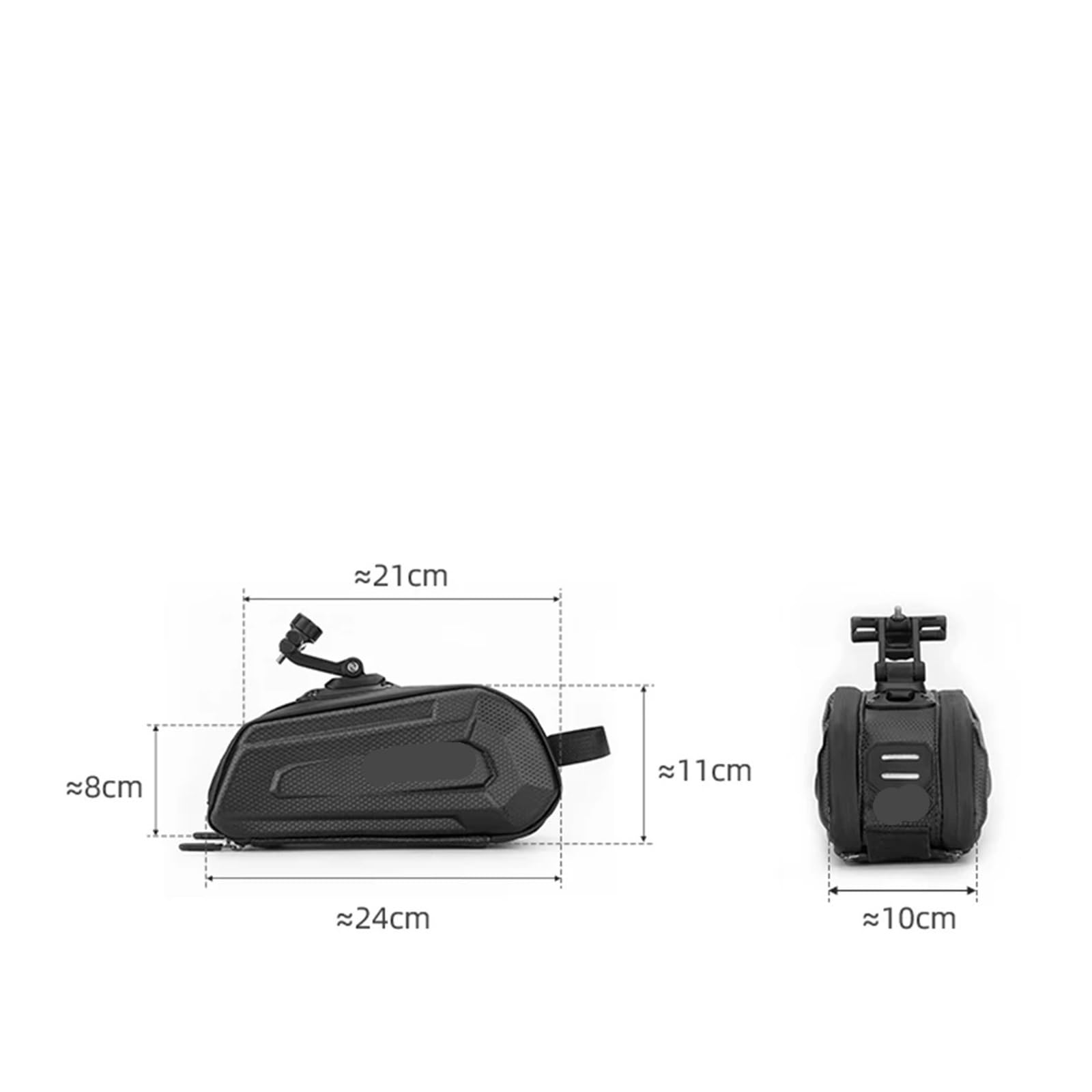Borsa Da Sella Bici Borsa for bicicletta da 1,7 l, impermeabile, posteriore, grande capacità, reggisella a sgancio rapido, antiurto, doppia cerniera, accessori