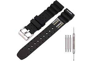 20mm Soft Silicone Strap compatible with Citizen Men's Dive Watches