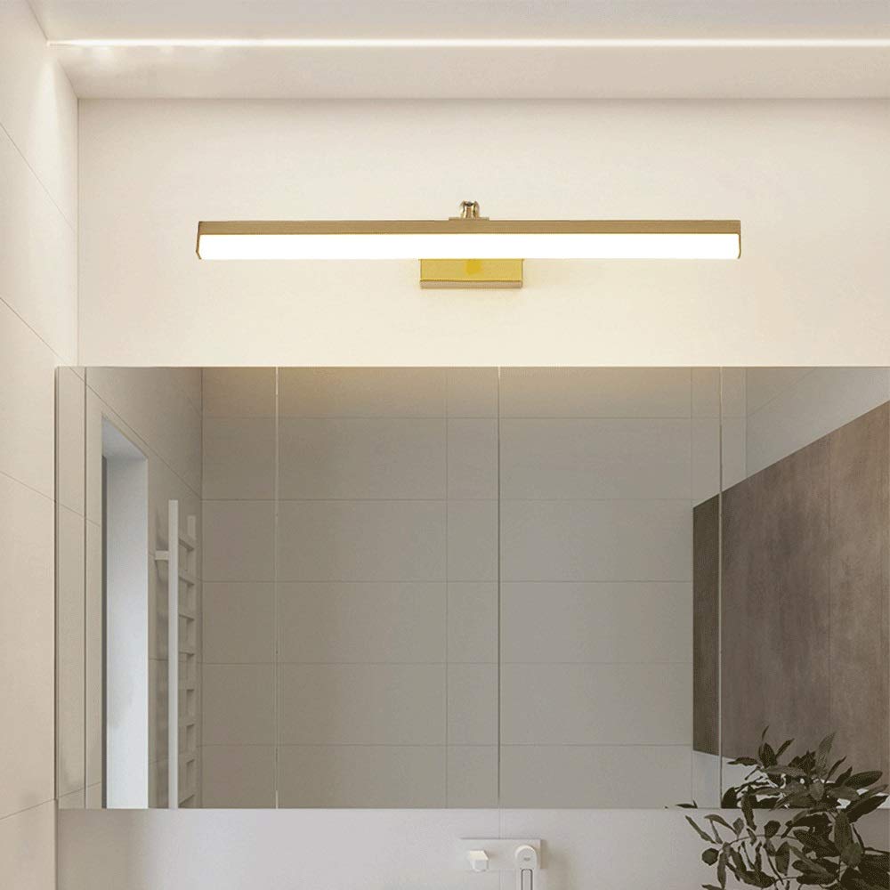 Lampada da Parete da Bagno LED Trucco Specchio luci in Ottone Picture Lampada rifinita ribaltamento del Bagno, 3 modalità di Illuminazione a Colori Funzione di Memoria [Energia Classe A ++]