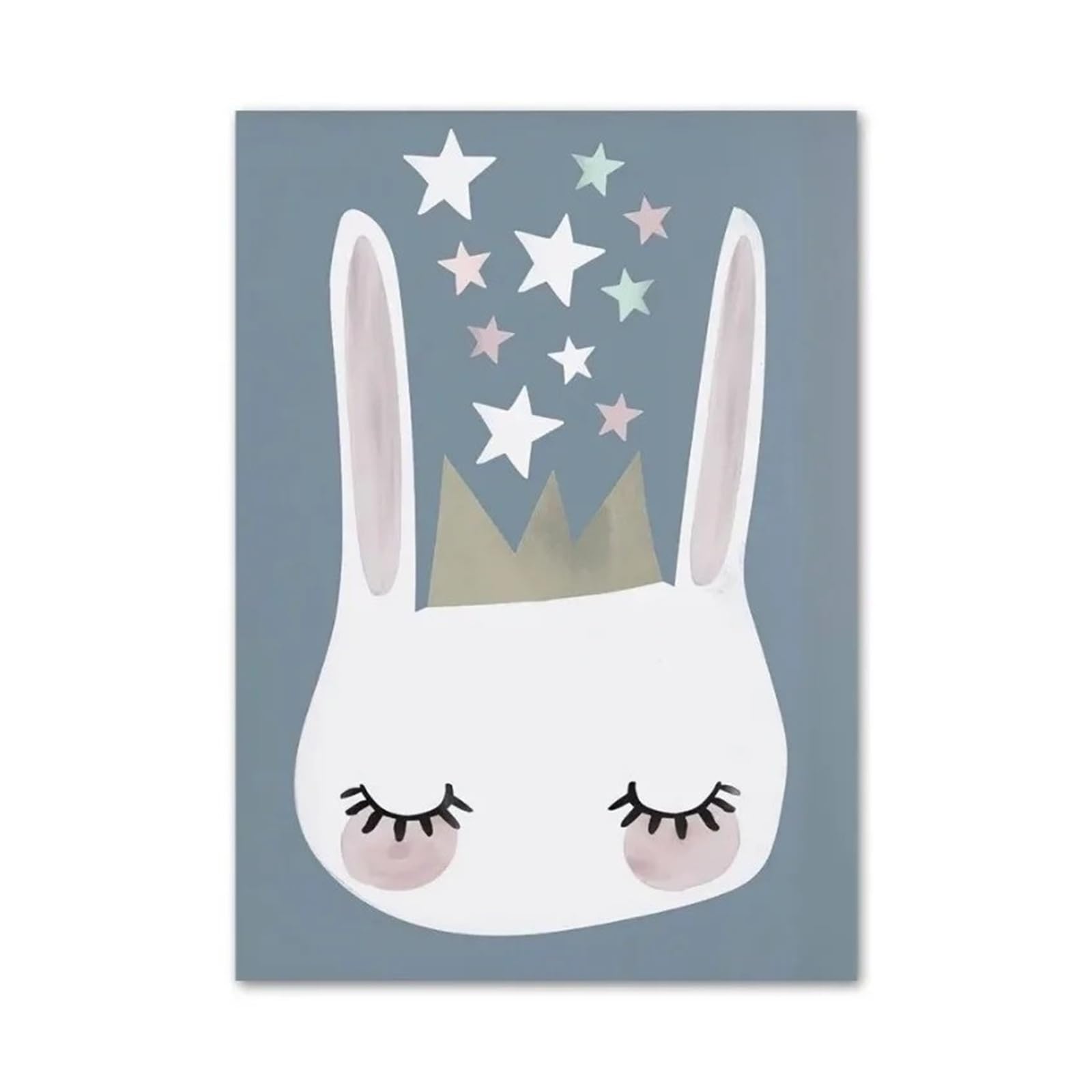 Xenite E Xenit Wall Art Canvas Prints Canvas Painting Rabbit Cheetah Bear Panda Peac Pigeon Cut Wall Art Nordic Poster(,40X50cm)