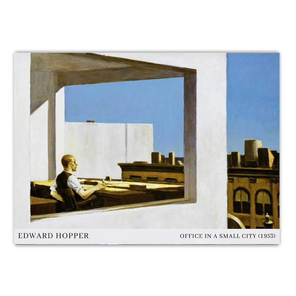 LHHJF LJHFA Edward Hopper Vintage Posters Figure Canvas Painting Edward Hopper Wall Art And Prints Home Living Room Decor Picture 40x60cmx1 No Frame
