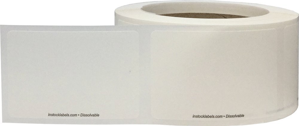 Dissolvable Food Labels - 500 Pack 2x3 Inch Water Solvable Stickers For Meal Prep