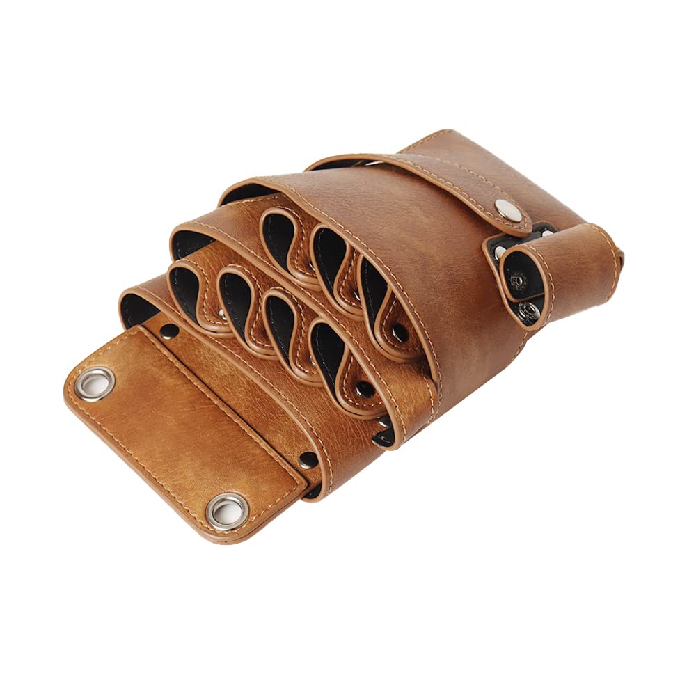 Friseurtasche Werkzeugtasche leder Friseur Taschen tasche Kamm Schultergürtel Scheren Haarspangen Kämme Sprühflasche usw kann platziert werden Elegantes Braun