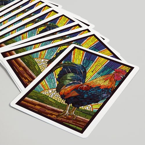 Baraja Rooster Mosaico de Papel 52 Cartas Tamaño Póker miniatura 5