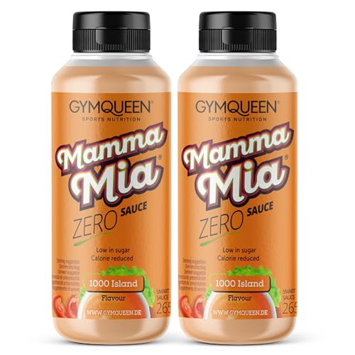 GymQueen Mamma Mia Zero Sauce 2x265ml, kalorienarm, ohne Fett & ohne Zucker, zum Verfeinern von Gerichten oder als Salat-Dressing, vegetarisch und laktosefrei, 1000 Island GymQueen Mamma Mia Zero Sauce 2x265ml, kalorienarm, ohne Fett & ohne Zucker, zum Verfeinern von Gerichten oder als Salat-Dressing, vegetarisch und laktosefrei, 1000 Island