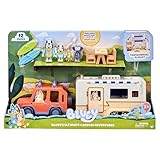 Bluey Ultimate Caravan Adventures - Caravan Playset and Three 2.5-3' Figures & 4WD Family Vehicle with 2 Surfboards, Multicolor (13096)