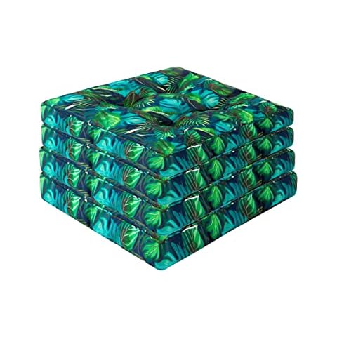 Lot de 4 coussins de chaise 49 x 47 cm - Pour l'extérieur, l'intérieur - Pour l'extérieur, le jardin Cover