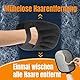Upgrade Tierhaarentferner Handschuh, Fell Magnet handschuh für Katzen und Hunde, Wiederverwendbarer doppelseitiger Tierhaarentferner für die tägliche Pflege (schwarz, 1 stück)