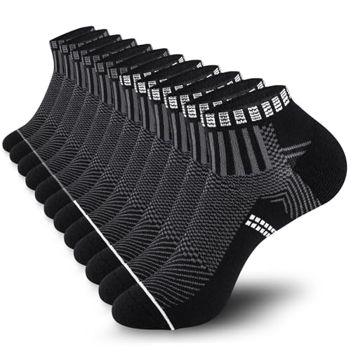 Stoeury Calcetines Tobilleros Hombre, 6 Pares Calcetines Cortos Hombre Verano Transpirables, Calcetines Deporte Antiampollas, Calcetines Running Hombre Algodon, ideales para Casa, Correr, Trabajo