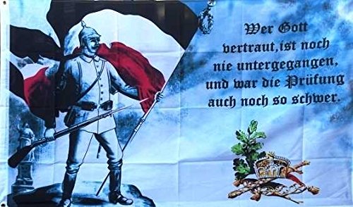 U24 Flagge Fahne Kaiserreich - Wer Gott vertraut Deutschland 90 x 150 cm U24 Flagge Fahne Kaiserreich - Wer Gott vertraut Deutschland 90 x 150 cm