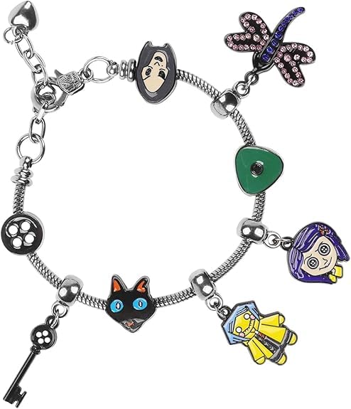 Coraline - Pulsera con dije de coralina, accesorios para mujeres y hombres, joyería Coraline para disfraz de Halloween, cosplay, accesorios de película