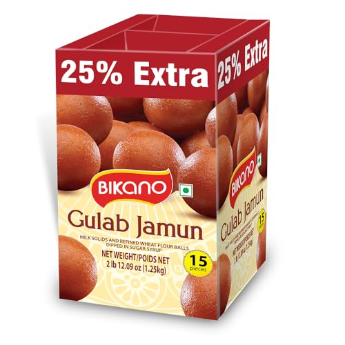 Bikano Gulab Jamun 1.25kg | Soft & Juicy Traditional Indian Sweets | Ready-to-Eat Dessert for Every Occasion | Perfect for Home, Gifting & Celebrations Bikano Gulab Jamun 1.25kg | Soft & Juicy Traditional Indian Sweets | Ready-to-Eat Dessert for Every Occasion | Perfect for Home, Gifting & Celebrations
