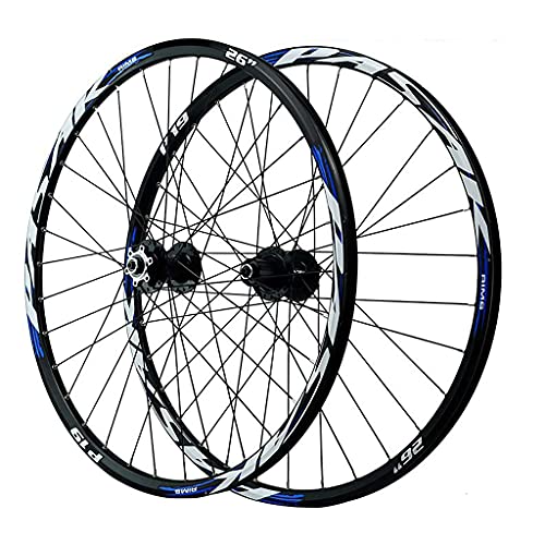 Bicycle Wheel Set, 26/27.5/29" Mountain Bike Wheelset Double Walled Aluminum Alloy MTB Rim Cycling Wheels 12 Speed Cassette 32H Quick Release 6 Nail Disc Brake (Color : C, Size : 29INCH)