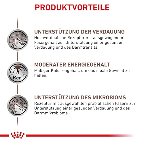 Royal Canin Veterinary Gatrointestinal Moderate Calorie | 12 x 85 g | Diät-Alleinfuttermittel für Katzen | Zur Linderung akuter Resorptionsstörungen des Darms | Hohe Akzeptanz