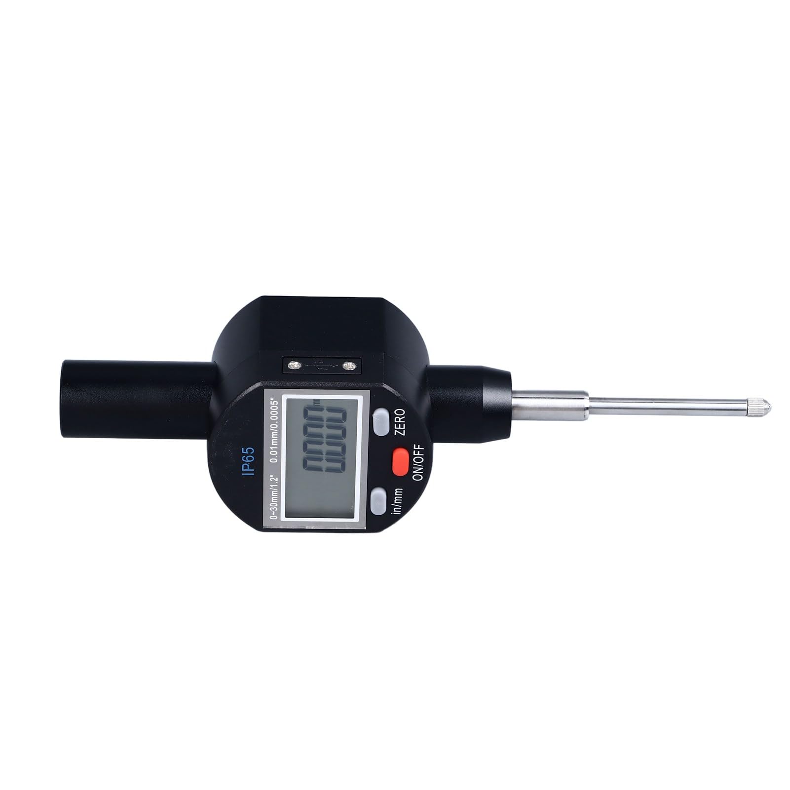 Fafeicy Indicador de Dial Digital, Construcción de Aleación de Aluminio, Medición de Alta Precisión de 0 a 30 Mm, Ideal para Mecánicos y Técnicos