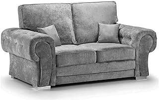 Verona Sofa Highback | 3 Seater 2 Seater Corner Sofa Fullback | Grey Fabric Sofa Set | Warranty Included (2 Seater)