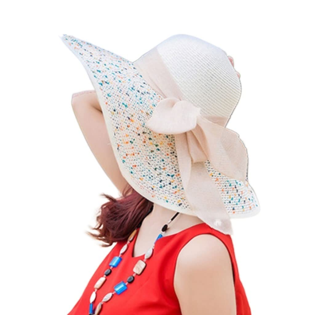 Sombrero Sombrero de Verano Femenino Sombrero para el Sol Protector Solar Sombrero para el Sol Sombrero de Playa de ala Ancha Plegable Sombrero Fresco