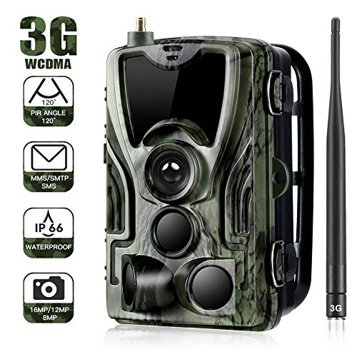 SUNTEKCAM 3G Wildlife Trail Caméra GSM SMS MMS avec 940nm Vision Nocturne Infrarouge activé par Le Mouvement 16MP 1080P caméra Chasse et de Surveillance avec télécommande Kamera de Surveillance