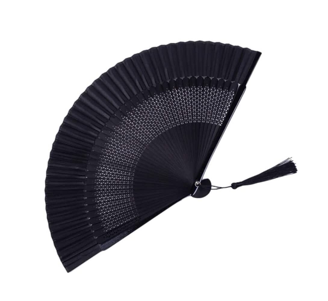 METTEOR Chinese Folding Fan Decorative Hand Fan For Dance Folding Fan Crafts Home Decor Folding Fan Handheld Folding (B b)