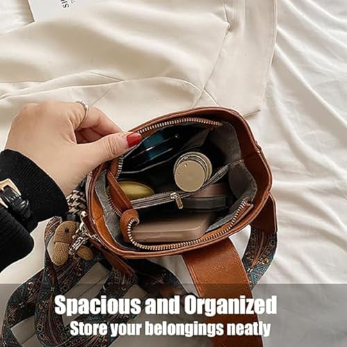 Bootara Bucket Bag, Bootara Women's Vintage Bunny Charm Bucket Bag with Adjustable Wider Shoulder Strap3