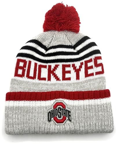 Officially Licensed Ohio State Gray Cuffed Knit...