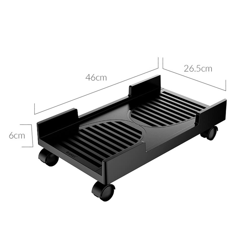 PC Tower Stand PC Cases Cart Desktop PC Towers Stand, mobilny uchwyt chłodzący procesora z 4 rolkowymi kółkami podłogowy stojak procesora pasuje do większości komputerów PC pod biurkiem uchwyt