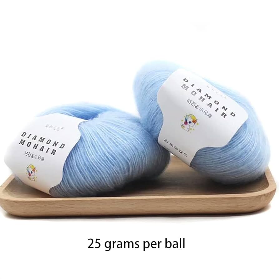 Amazon.com: Streamzio 2 Rolls Diamond Mohair Yarn, 2ply Thin