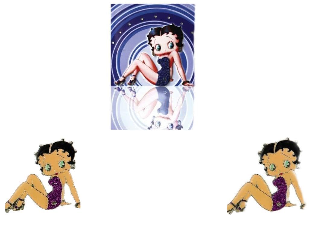 Betty Boop Fridge Magnet, Lapel Pin & 3D Decoupage Card (Blank) Bundle - Swimsuit