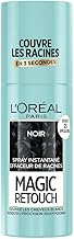 L’ORÉAL PARIS - Spray Instantané Correcteur de Racines & Cheveux Blancs - Hommes & Femmes - Magic Retouch - Noir - 75ml