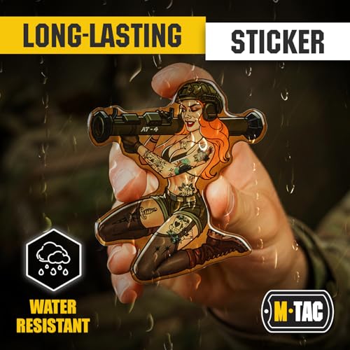 Image of M-Tac Morale Sticker Tactical Girl - 3D Tactical Military Sticker for Laptop, Tablet, Phone, Notebook, Car Bumper, Hard Hat (№10 AT4 Ace of Spades)