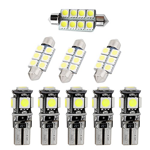 Muchkey for Scirocco R Car Led Interior Bulb Replacement Car Dome Light Bulb Kit 9pcs White