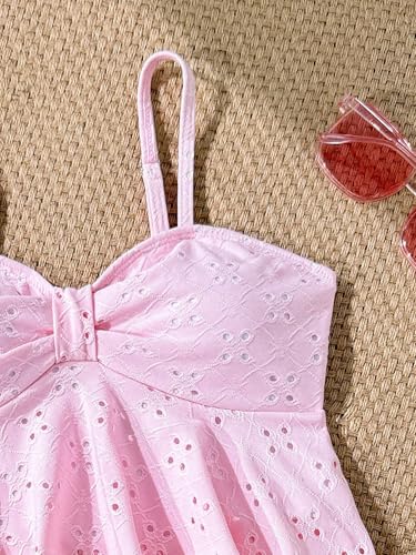 Image of SHENHE Girl's 2 Piece Tankini Swimsuit Ruffle Flounce Bathing Suit Eyelet Embroidery Swimwear