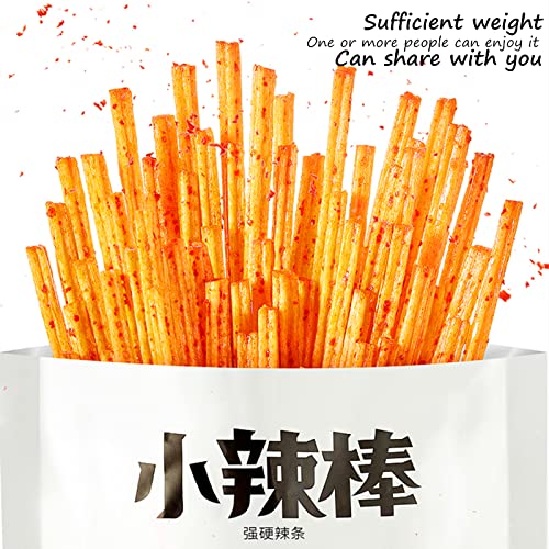 Spicy Strips - Spicy Gluten Latiao, Chinese Special Casual Snack Food, Made From Wheat/Chili/Spice, Low Sugar and Low Calories, Best Vegan, 50g (Pack of 3)