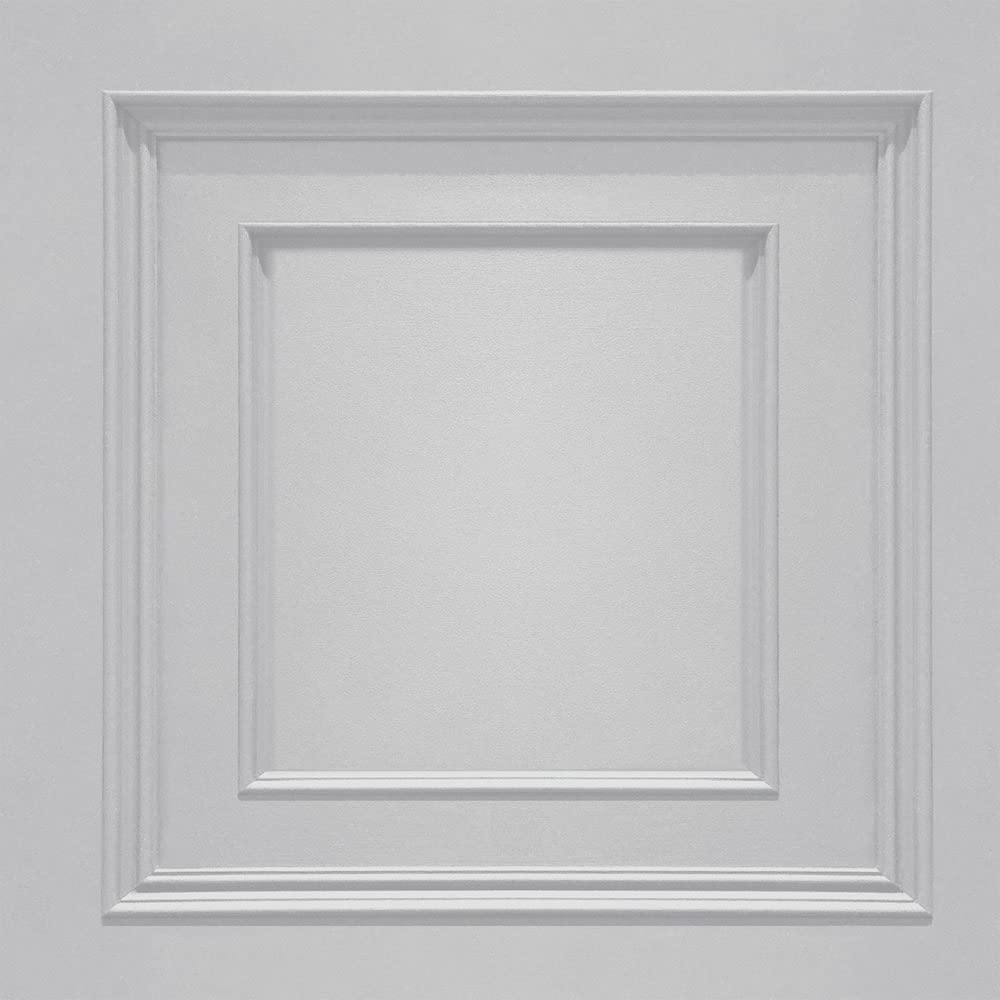 Amara Panel Vinyl Wallpaper Dove Grey - Wood Panel - Belgravia 7376