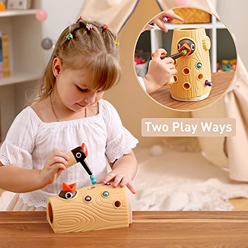 image for TOP BRIGHT Montessori Toys for 2 Year Old Girl and Boy, Fine Motor Ski