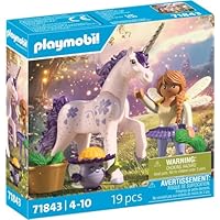 PLAYMOBIL Collectible Unicorn Lavender Lucky with Fairy