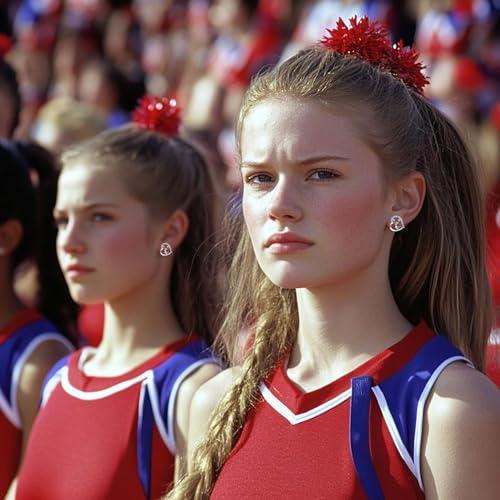 Cheerleader Earrings Stud Gifts,Heart Sport Cheerleader Jewelry Cheer Accessories Birthday Gifts for Cheerleading Lovers3