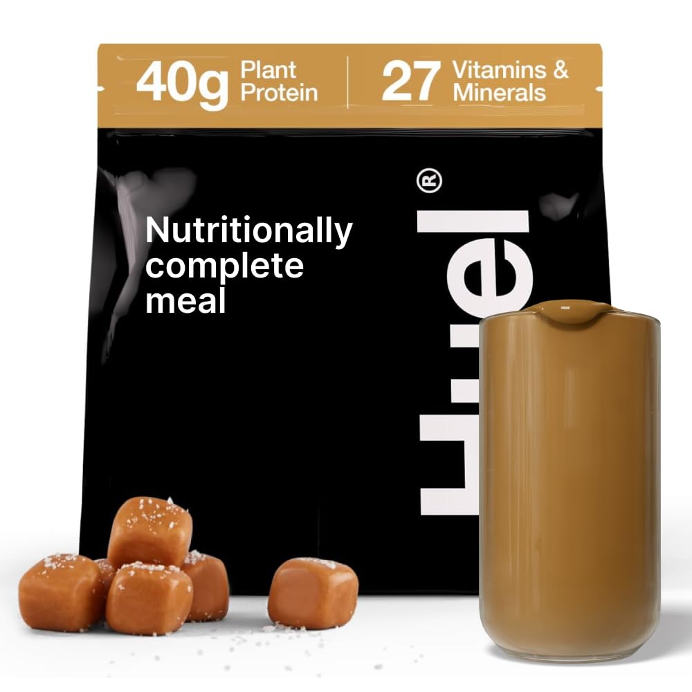 Huel Black Edition | Salted Caramel 40g Vegan Protein Powder | Nutritionally Complete Meal | 27 Vitamins and Minerals, Gluten Free | 17 Servings | Scoop not included to reduce plastic