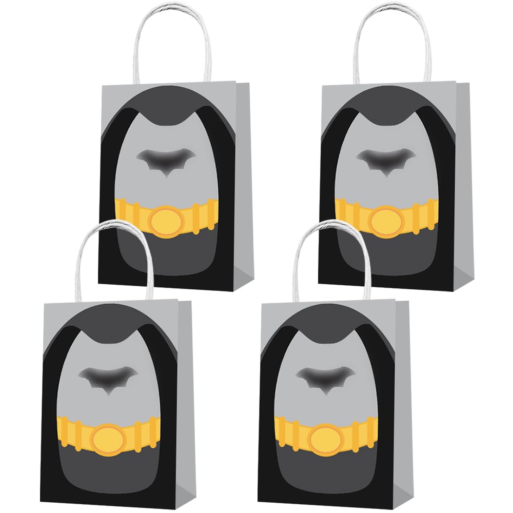 Minamihong Party Favor Bags 16PCS for Hero Man Gift Goodie Treat Candy Bags for Hero Man Themed Birthday Party Supplies Decorations