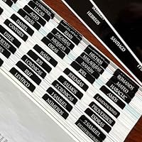 Spanish Laminated Bible Tabs, pestañas para biblia en español, Reposition Large Print Stickers, Easy to Read and Apply Bible Tabs for Women and Man (Spanish Black)