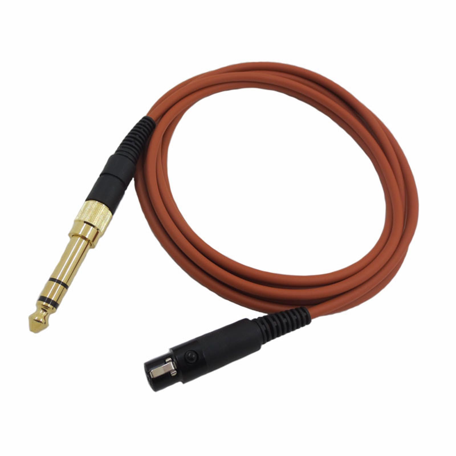 Cavo per AKG Q701 K712 K702 K271S K240S K240MK K181 K141 K171 K371 Cuffie,Mini XLR Cavo Audio di Ricambio con Adattatore da 6.35 mm,2 m/6.6 piedi,Arancia