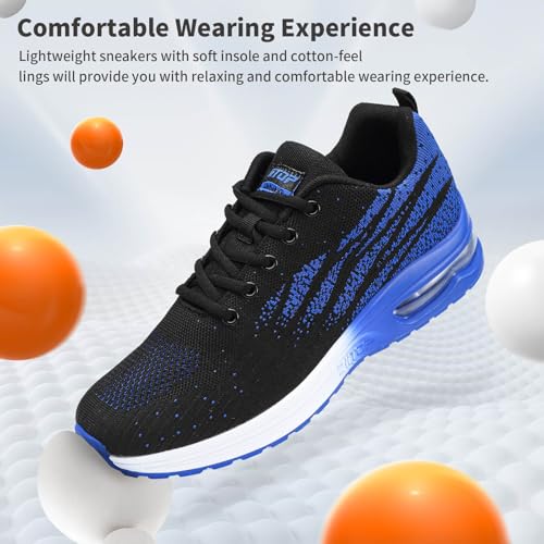 GoodValue Mens Running Shoes Breathable Air Cushion Tennis Shoes Lightweight Walking Shoes Fashion Sneakers Comfortable Mesh Sport Shoes Mens Casual Workout Athletic Training Gym Jogging Shoes - Image 3