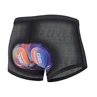 Radlerhose Herren, Fahrradhose Herren Gepolstert, Radhose Gepolstert Elastische 9D Gel Sitzpolster, Atmungsaktive Schnelltrocknende Stoßfeste(DE/NL/SE/PL, Alphanumerisch, XXL, Regular, Schwarz)