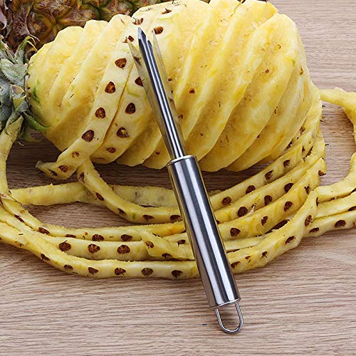 Pineapple Slicers -10pcs Stainless Steel Pineapple Shovel Fruit Tools Pineapple Peeler Pineapple Knife Pineapple Fork Non-slip Handle 1 PC Portable
