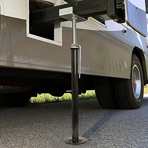 RV Slide Out Support Jacks With Flat Top Block, Height