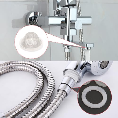 YIXISI 85 PCS Screen Washers Kit, Filter Mesh Washer, Seal O Ring with Mesh Hose Gasket, for 1/2 3/4 Inch Water Faucet Shower Connector - Image 4