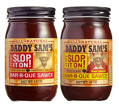 Daddy Sam's Original BBQ Sauce and Ginger Jalapeno BBQ Sauce Gluten Free (2 Jars)